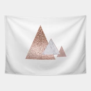 Rose gold triangle glamour Tapestry