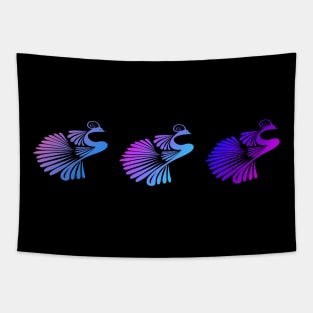 Colourful Abstract Pattern Birds Tapestry