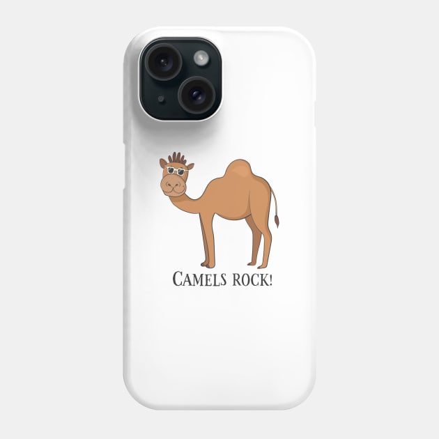 Camels Rock, Funny Cute Camel Phone Case by Dreamy Panda Designs