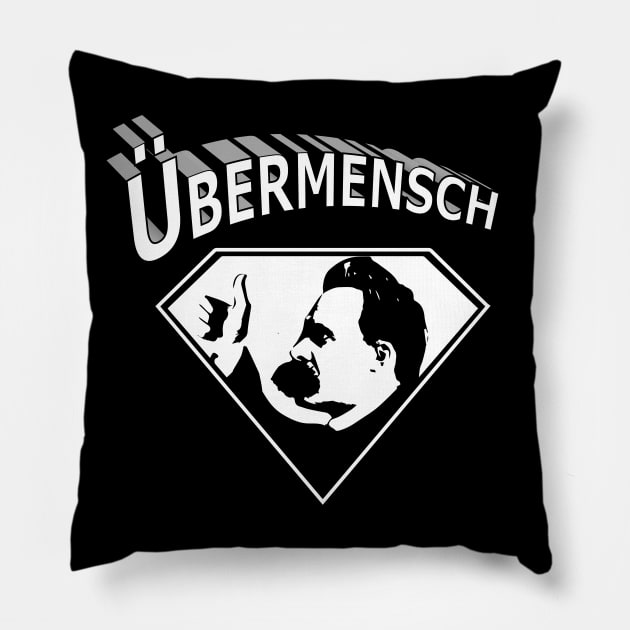 Nietzsche Ubermensch Pillow by VinagreShop