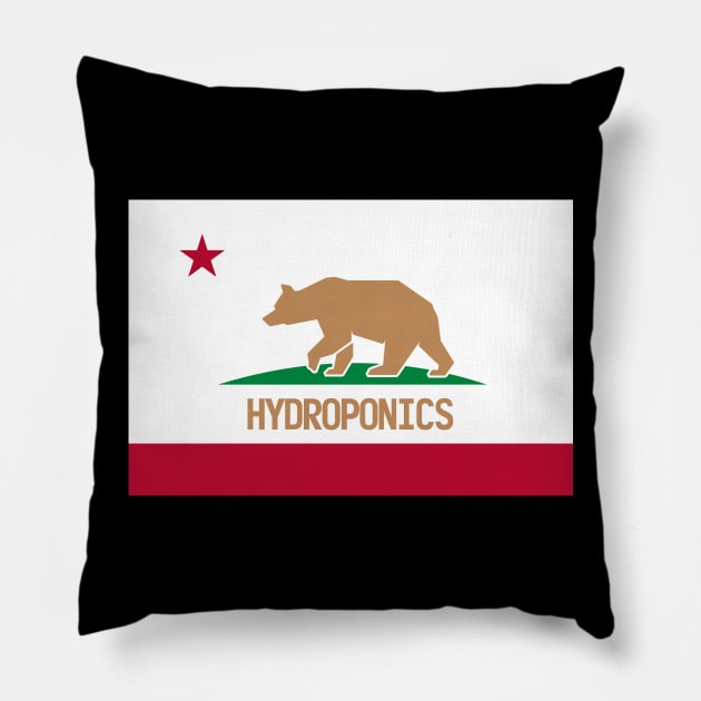 Califonia Flag Hydroponics Farming Farmer Pillow by MeatMan