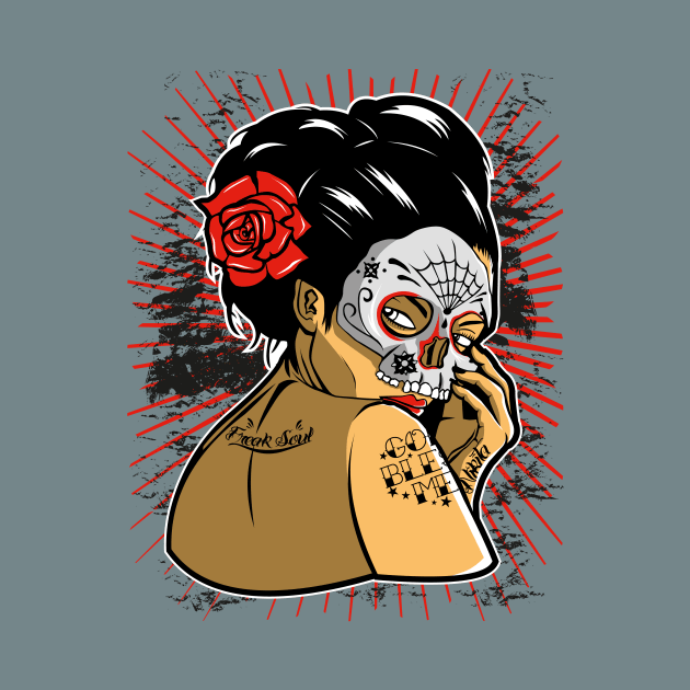 Skull Geisha by fatline