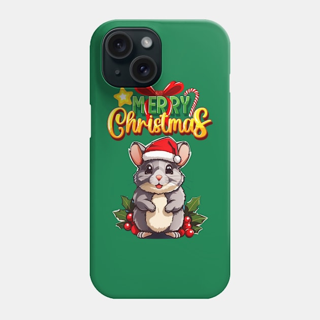 Christmas Chinchilla Phone Case by Trip Tank