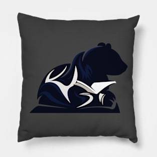 Bear And Book Pillow