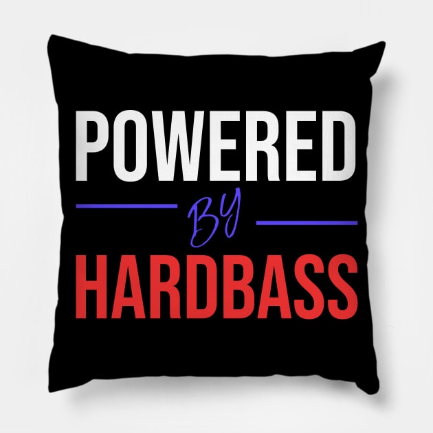 Powered by hardbass - Russian flag Pillow by Slavstuff