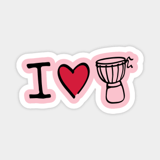 I love Djembe Drum Magnet