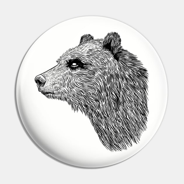 Hipster Bear Pin by albertocubatas