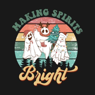 Making Spirits Bright Ghosts T-Shirt