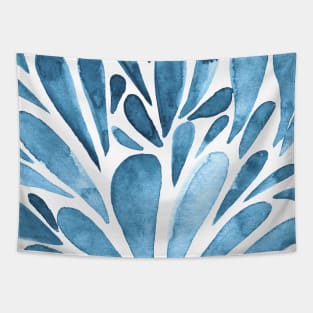 Watercolor artistic drops - blue Tapestry