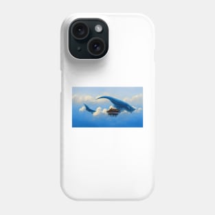 Whales swimming in the sky Phone Case