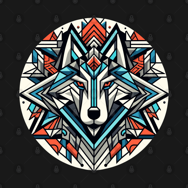Abstract Animal Wolf 3 by sapphire seaside studio