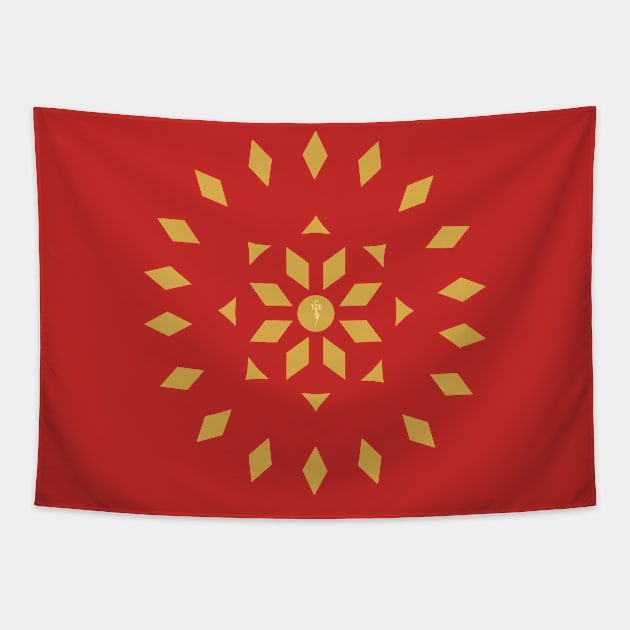 Royal Mantle | Burning Red Lion Tapestry by Royal Mantle