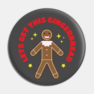 Gingerbread vintage retro illustration Pin