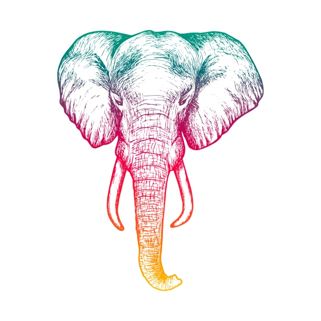 Holographic elephant by rakelittle