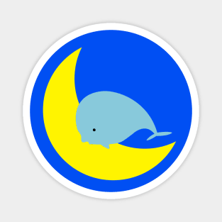 Whale on the moon Magnet