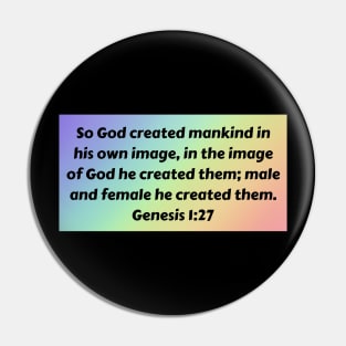 Bible Verse Genesis 1:27 Pin