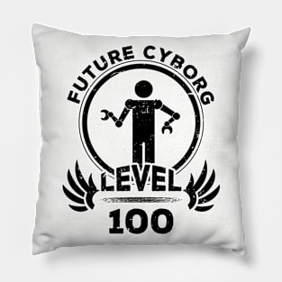 Level 100 Future Cyborg Robot Fan Gift Pillow