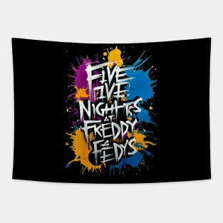 Typographic text Five Nights at Freddy's Tapestry