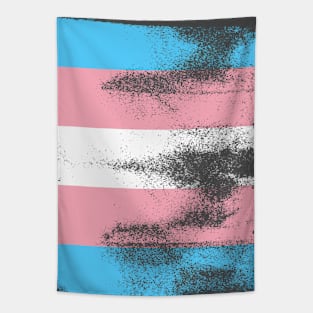 Trans Pride Flag Colors Vintage Finish Tapestry