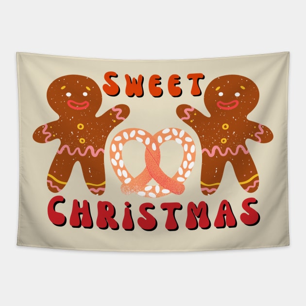 Sweet Christmas Gingerbread Tapestry by LadyAga