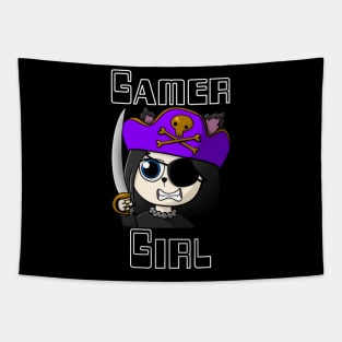 Gamer Girl, Wolf Girl, Pirate Girl. Twitch streamer emote Tapestry