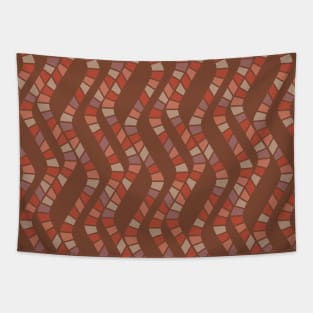 Colored wriggling stripes 2. Abstract pattern Tapestry