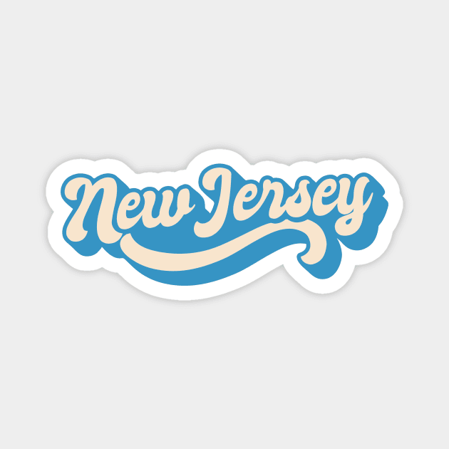 New Jersey Retro Magnet by SunburstGeo