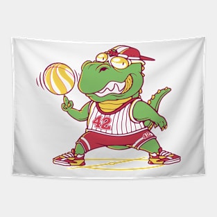 crocodile Basketball T-Shirt Tapestry