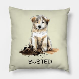 BUSTED Puppy Pillow