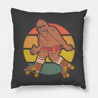 Retro Bigfoot Roller Skating Pillow