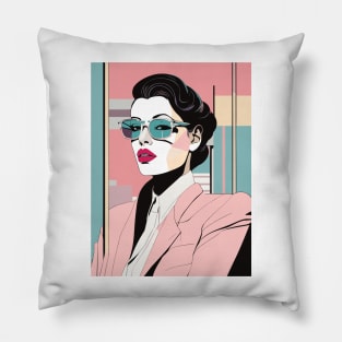 Edge of Expression Art Deco Patrick Nagel 80s Pillow