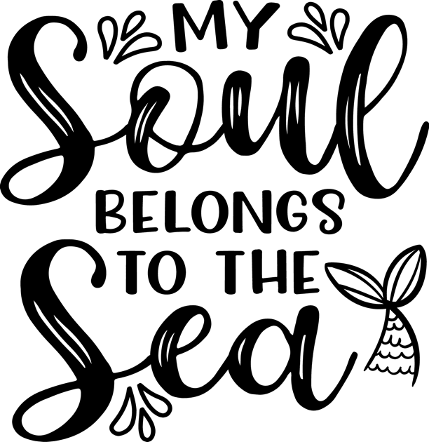 My Soul Belongs To The Sea Mermaid Beach Vacation Kids T-Shirt by GlimmerDesigns