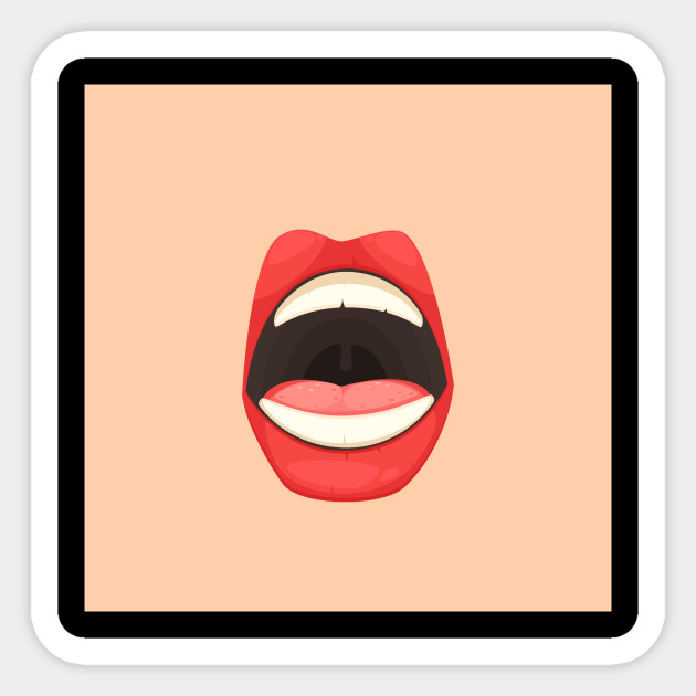 Anime Lip Lips Sticker Teepublic Uk Lipstick smile, thành phố hồ chí minh. teepublic