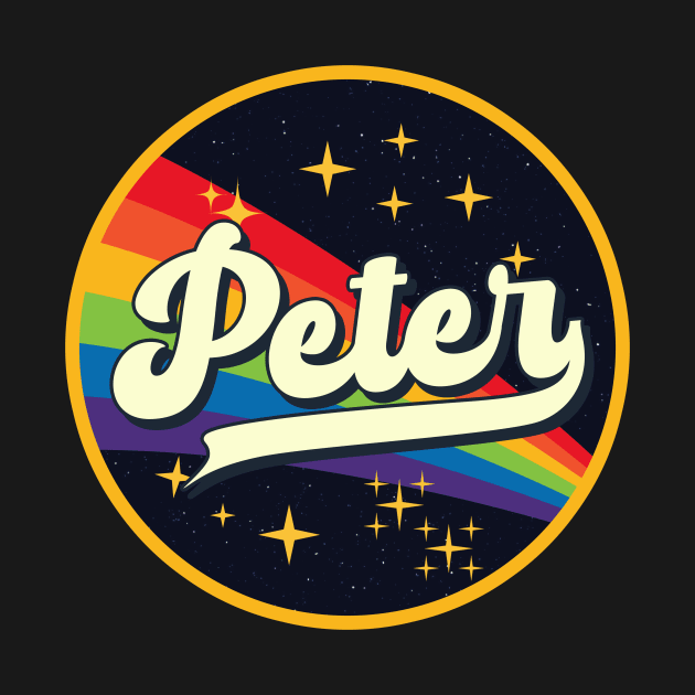 Peter // Rainbow In Space Vintage Style by LMW Art