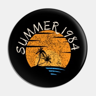 Summer 1984 Retro Sunset Design Pin