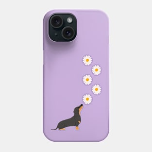 Dachshund Dog with Daisy Flower Phone Case