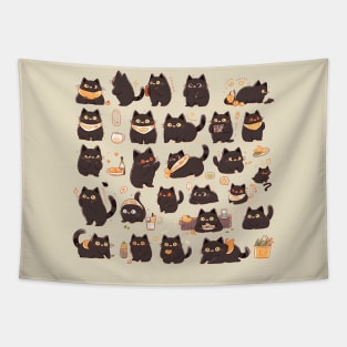 Cute Black Cats Tapestry