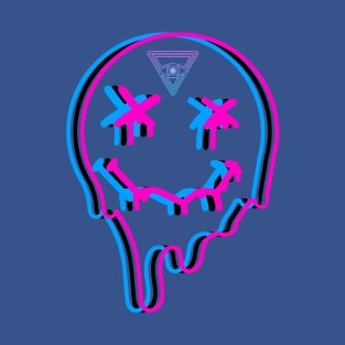 Melting neon skull T-Shirt