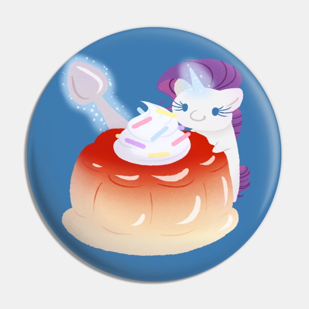 Rarity's Pudding Pin by Eiskafe