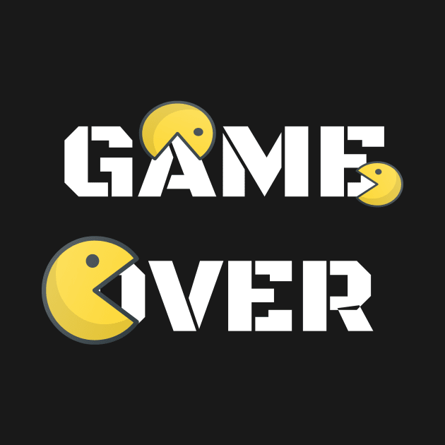 Game over shirt, pack- man game, gift idea by Hercules t shirt shop