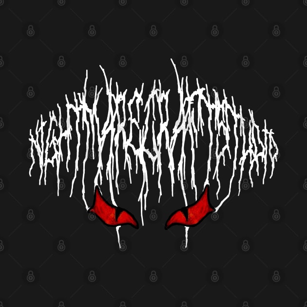 NightmareCraftStudio Black Metal Logo (White) by NightmareCraftStudio