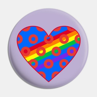 Phish Donuts Heart with Rainbow Pride Pin