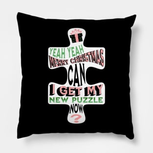 Christmas as a Jigsaw Puzzle Lover Pillow