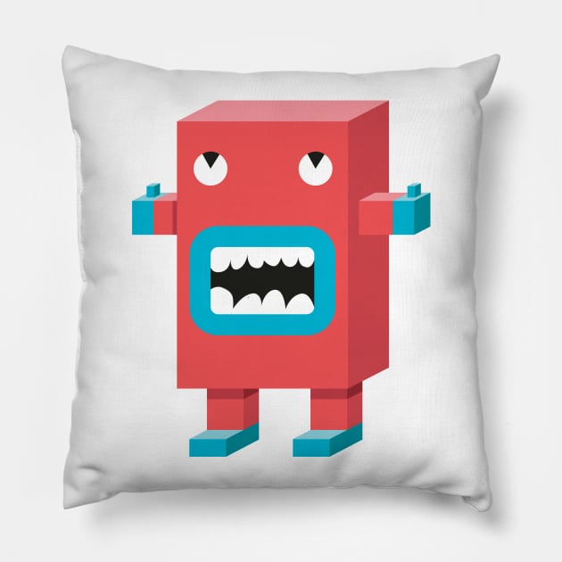 Box People : Dark Pink Pillow by now83