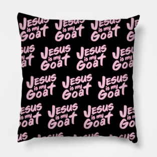 Jesus is my Goat - Neon Pink Pattern Pillow