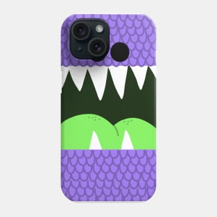 Purple Scales Dinosaur Mouth Phone Case