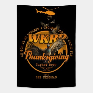 WKRP Turkey Drop Tapestry