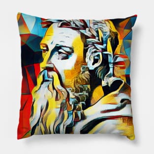 Heraclitus Abstract Portrait | Heraclitus Artwork 2 Pillow