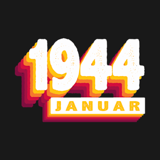 Januar 1944 0 80 Jahren Mann Frau Geburtstag T-Shirt