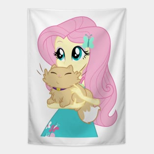 Fluttershy with a cat Tapestry